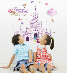 3d niños princesa vivero <span class=keywords><strong>pared</strong></span> mural pegatinas vivero flor Castillo <span class=keywords><strong>pared</strong></span> adhesivo <span class=keywords><strong>para</strong></span> el bebé habitaciones casa decoración <span class=keywords><strong>de</strong></span> la <span class=keywords><strong>pared</strong></span> - Product Image 3