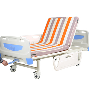 Cama de hospital médico cuidado una manivela cama ABS cama plana para el precio de fábrica - Product Image 4