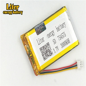 Socket 2.5-3 P 3.7 V 754575 704080 3000 mah high power lipo battery li-polymère battery rechargeable lithium battery lithium - Product Image 3