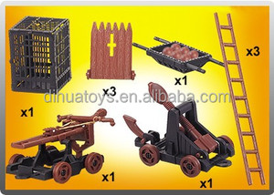 Château médiéval ensemble de jeu avec chevaliers et soldats jouet éducatif en plastique pour enfant imaginatif semblant jouer bataille figurine d'action - Product Image 3