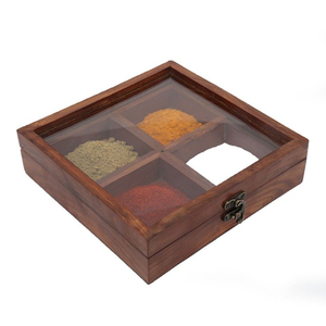 Scatola Porta <span class=keywords><strong>Spezie</strong></span> in Legno Ecologica con Scomparti, Dimensioni e Colori Personalizzabili per Contenitori di <span class=keywords><strong>Spezie</strong></span> e Pepe - Product Image 5
