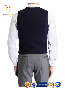 Col <span class=keywords><strong>en</strong></span> V <span class=keywords><strong>En</strong></span> <span class=keywords><strong>Laine</strong></span> Mérinos Cachemire Gilet Hommes - Product Image 5