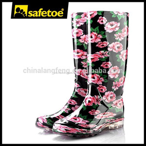 Las mujeres de plástico de lluvia botas, alto talón botas de lluvia para las mujeres, pvc sexy muslo botas altas w-6040 - Product Image 5