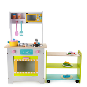 Ensemble de cuisine en bois massif, jouets pour enfants, jeu d'imitation, vente en gros