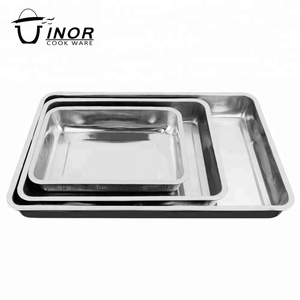 <span class=keywords><strong>Plateau</strong></span> de service en acier inoxydable, assiettes chinoises rondes, décoration avec bord à friser - Product Image 1