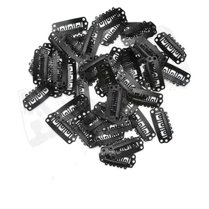 Wholesale 3.8cm edelstahl haar clips mit gummi perücke clips für haar extensions werkzeuge