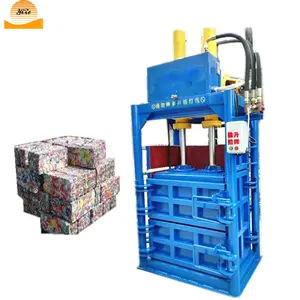 Empacadora de compresas de cartón Vertical para ropa usada, máquina de prensa empacadora de bloques de cartón para botellas de PET de metal hidráulico de lana