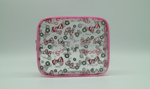 Custom Factory Cheap Sweat Pink EVA cosmetic bag with zipper - Product Image 1
