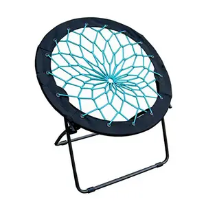 Silla elástica plegable para acampar, asiento redondo para deportes, bunjo, luna