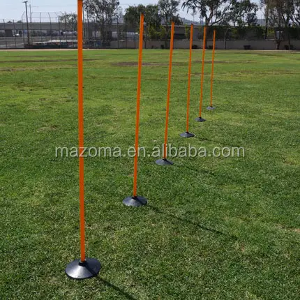 Bastão de treinamento para futebol, agilidade esportiva, basquete, com base de borracha