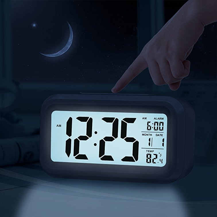 Zogift 2018 <span class=keywords><strong>Amazon</strong></span> Snooze Light Large ÉCRAN LCD Affichage Numérique Alarme Horloge - Product Image 1