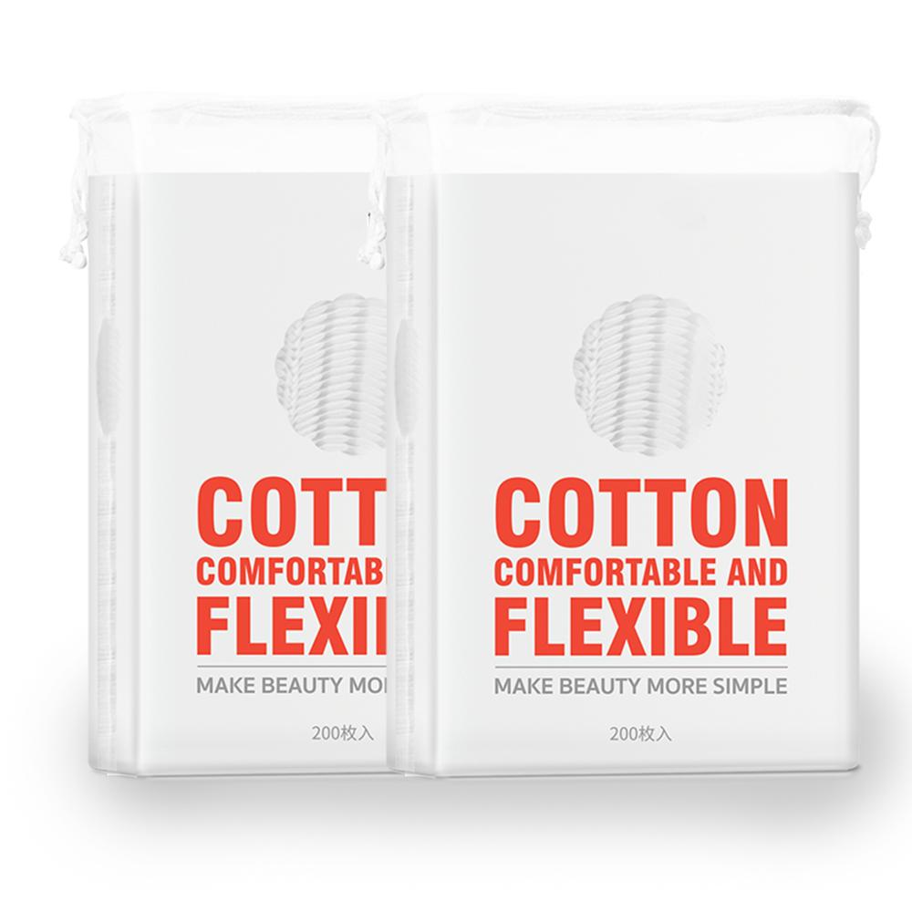 Оптовая продажа, 100% натуральный хлопок, утолщенные, 200 шт., средство для удаления и ухода за кожей, двухсторонние косметические ватные прокладки