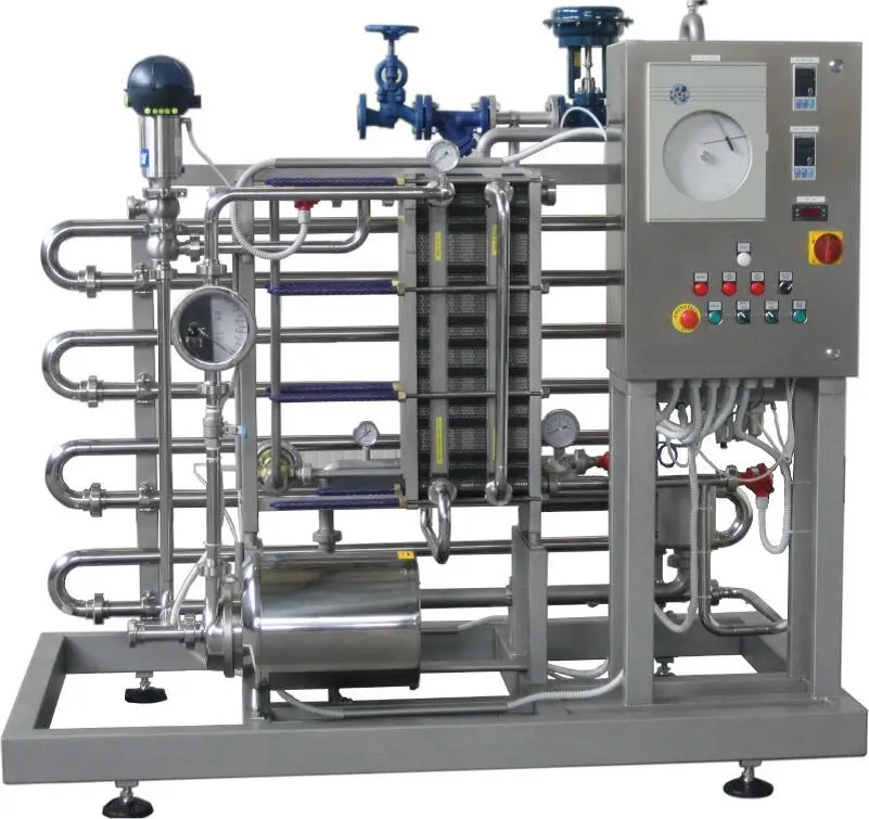 Fabrika fiyat sürekli elektrikli 1000 litre süt sterilizatör pastörizatörü pastörizasyon makinesi