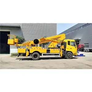 China famous brand 23m 26m 28m 32m 35m 38m telescopic arm Lifting Platform Truck Aerial Cage bucket truck