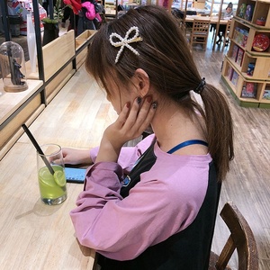 Belle tempérament accessoires <span class=keywords><strong>perle</strong></span> arc pinces à <span class=keywords><strong>cheveux</strong></span> pour filles - Product Image 5
