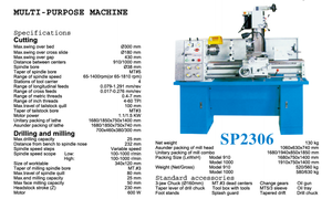 <span class=keywords><strong>Tour</strong></span> à métaux manuel de table HQ500 avec fonction de fraisage combinée SP2305 - Product Image 5