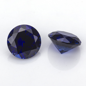 Synthétique corindon rond 6.5MM, 34 # saphir bleu, de grande qualité, vente en gros, livraison gratuite - Product Image 2