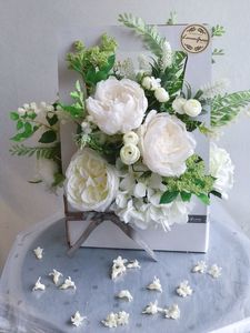 Boîte à fleurs en papier, pliable, carrée, emballage de fleurs, vente en gros, 50 pièces - Product Image 3