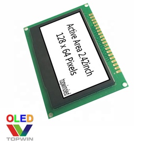 2.42 Inci 2.42 Inci 2.42 Inch 128X64 Piksel Antarmuka Paralel Kuning Layar OLED Dirakit Modul TW28641240A03 SSD1309 2.4'' - Product Image 5