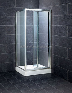 Mampara de Ducha Moderna de Aluminio con Puertas Plegables EN14428, Vidrio Templado de 6 mm, Plato Rectangular Pulido, Bisagras Deslizantes, para Baños de Apartamentos - Product Image 3