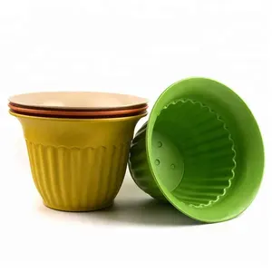 Round Shape Outdoor Flower Plant Garden Planter Pot Plastic Pots In Different Color