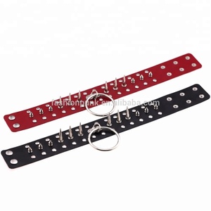 No indie Punk de remache O ronda gargantilla Sexy Bondage exagerados Collar de cuello Collar - Product Image 5