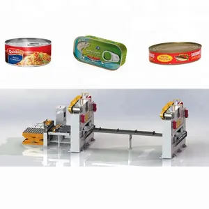 Automatic feeding system tuna chopped 2 piece DRD can meat tuna can making machine