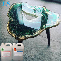 Revêtement de table basse en résine époxy transparente pour bois ou moulage par le haut