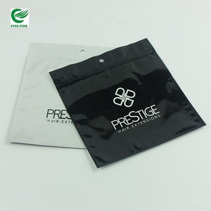 Embalaje de plástico para extensiones de cabello con cremallera, nuevo estilo, personalizado - Product Image 2