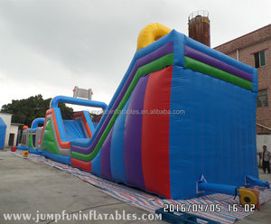 2025 JUMPFUN meilleur <span class=keywords><strong>prix</strong></span> grand parcours d'obstacles sans gonflable extérieur énorme toboggan sans gonflable et maison de rebond enfants aire de jeux aérienne amusante chine - Product Image 2