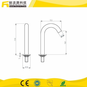 <span class=keywords><strong>Antiguo</strong></span> <span class=keywords><strong>Lavadero</strong></span> Automático Decoración de Latón Grifo de cuello de Cisne - Product Image 5