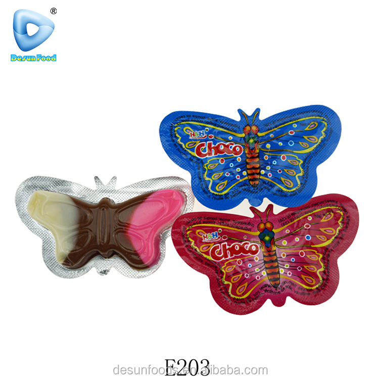 Многоцветный Крем choco в форме бабочки