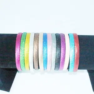 Glitter Headband 1.2Cm Glitter Vải Bao Phủ Nhựa Non-slip Tóc Ban Nhạc Phụ Nữ Tóc Hoop Cho DIY Phụ Kiện Tóc