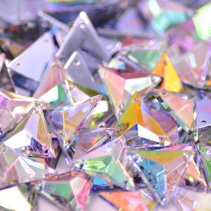 17Mm 1000 Stuks Naaien Op Doorzichtige Ab Strass Steentje Applique Fancy Acryl Diamant Flatback Strass Naaien Kristallen Steen Voor Kleding Ambachten