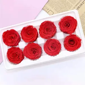 Heiße Produkte ewige Rose konservierte Blume 4-5 cm konservierte Rosen kopf Blumen verpackungs box