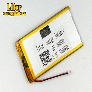 Plug 1.0-2 P 304080 Ultra-thin polymer lithium battery 1500 mah outdoor lighting 3.7 V equipment medical with ntc - Product Image 3