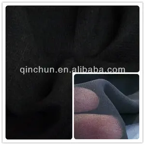 100 polyester wool chiffon formal black fabric for arab abaaya, burqa, niqab, hijab