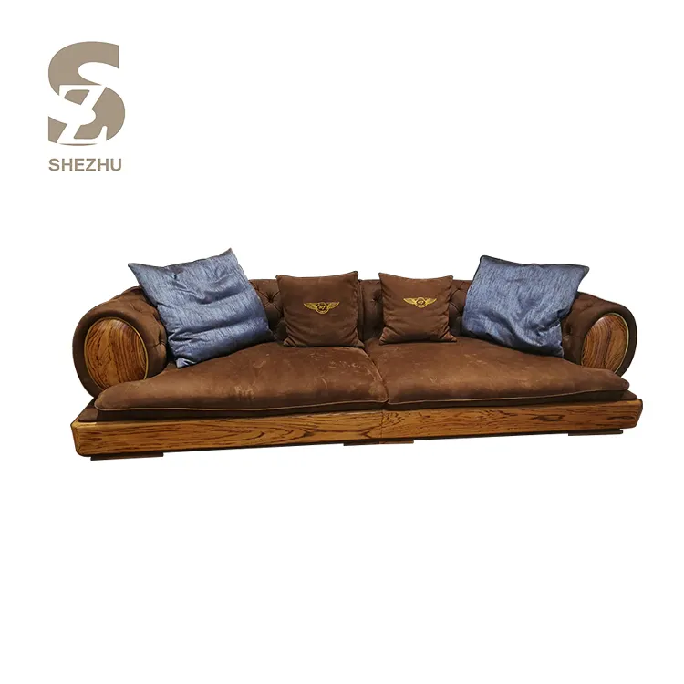 Sofá moderno de couro legítimo, sofá moderno de couro legítimo italiano com 4 assentos em couro antigo