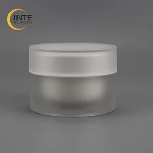 New Product Facial Cream Packaging Acrylic Jar 50g 1/2OZ 1OZ 2OZ 4OZ 6OZ Frosted Cosmetic Double Wall For Face Cream