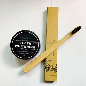 Kit de blanchiment des dents à base de charbon de bois activé à partir de coquilles de noix de coco biologiques, brosse à dents en poudre de charbon de bois - Product Image 2