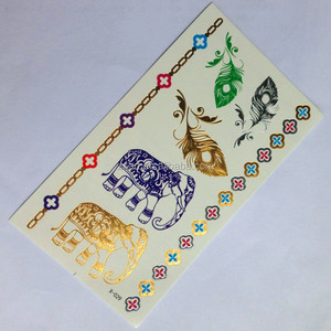 Beauté Autocollant Enfants Éléphant de Bande Dessinée Conception Temporaire <span class=keywords><strong>Tatouage</strong></span> - Product Image 1