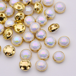 All'ingrosso 8mm per cucire applicazioni di perle bianche per cucire su Strass AB oro argento artiglio pietre di cristallo Flatback rotondo Strass perline - Product Image 1