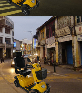 New star Paraplegic <span class=keywords><strong>scooter</strong></span> <span class=keywords><strong>elettrico</strong></span> modello FRA06 con la copertura della pioggia - Product Image 5