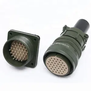 MS series cable connectors Equivalent 97 series amp 37 pin threaded coupling connector Square receptacle connector