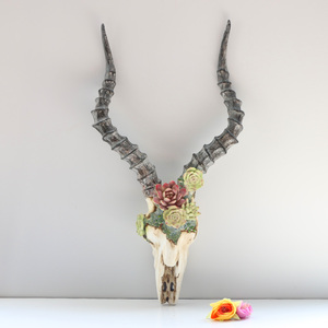 Handmade Animal <strong>Skulls</strong> Decoration Resin Bull Head Wall <strong>Decor</strong> - Product Image 3