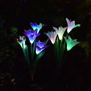 Yard Garden Path Way energía Solar flor Artificial paisaje flor luz LED - Product Image 6