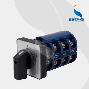 Saip Saipwell Hot Sale 63A 6 position rotary switch/ Rotary Switch LW26 Series