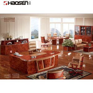 Rolls 6831 Latest Comfortable <strong>Walnut</strong> Luxury High Class Table Office Wooden Executive Office <strong>Desk</strong> - Product Image 5