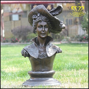 Buste de la <span class=keywords><strong>Mona</strong></span> Lisa en bronze en gros, décoration de bureau, sculpture pour hôtel et salon, mascotte en métal - Product Image 5