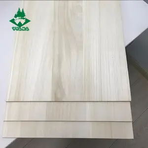 Precio barato madera laminada bloque bordo Paulownia madera proveedor de madera